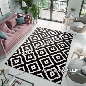 Ковер скандинавский черно-белый